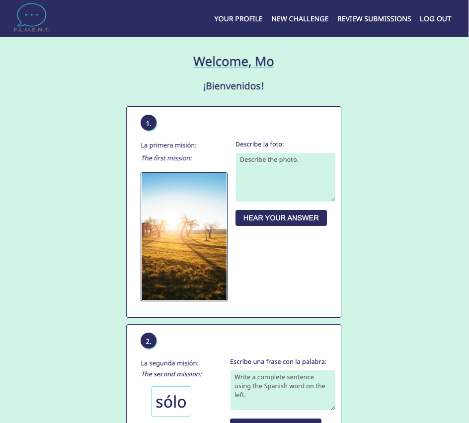 FLUENT learners complete language challenge